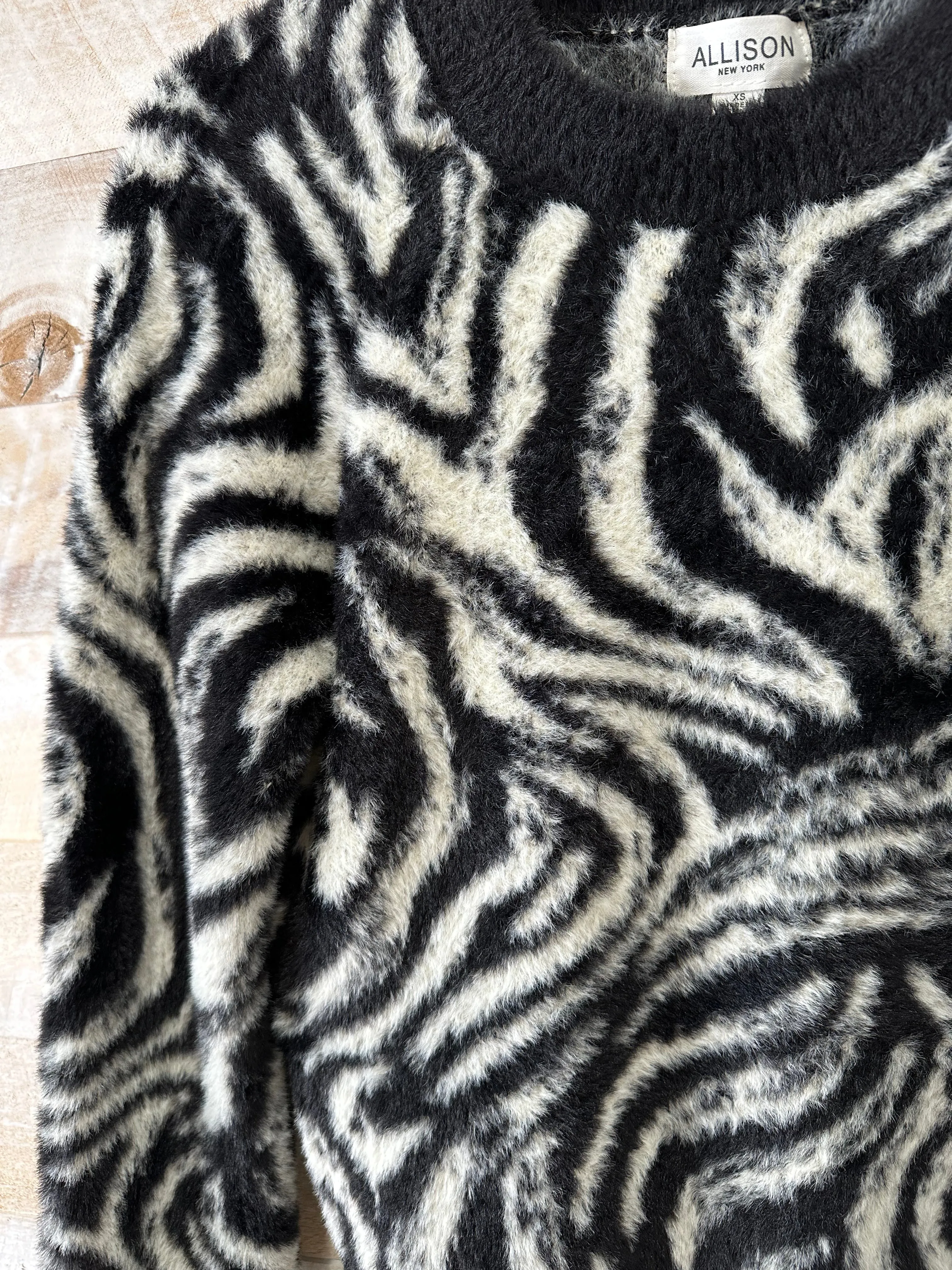 ALL Romi Sweater in Black & White Zebra