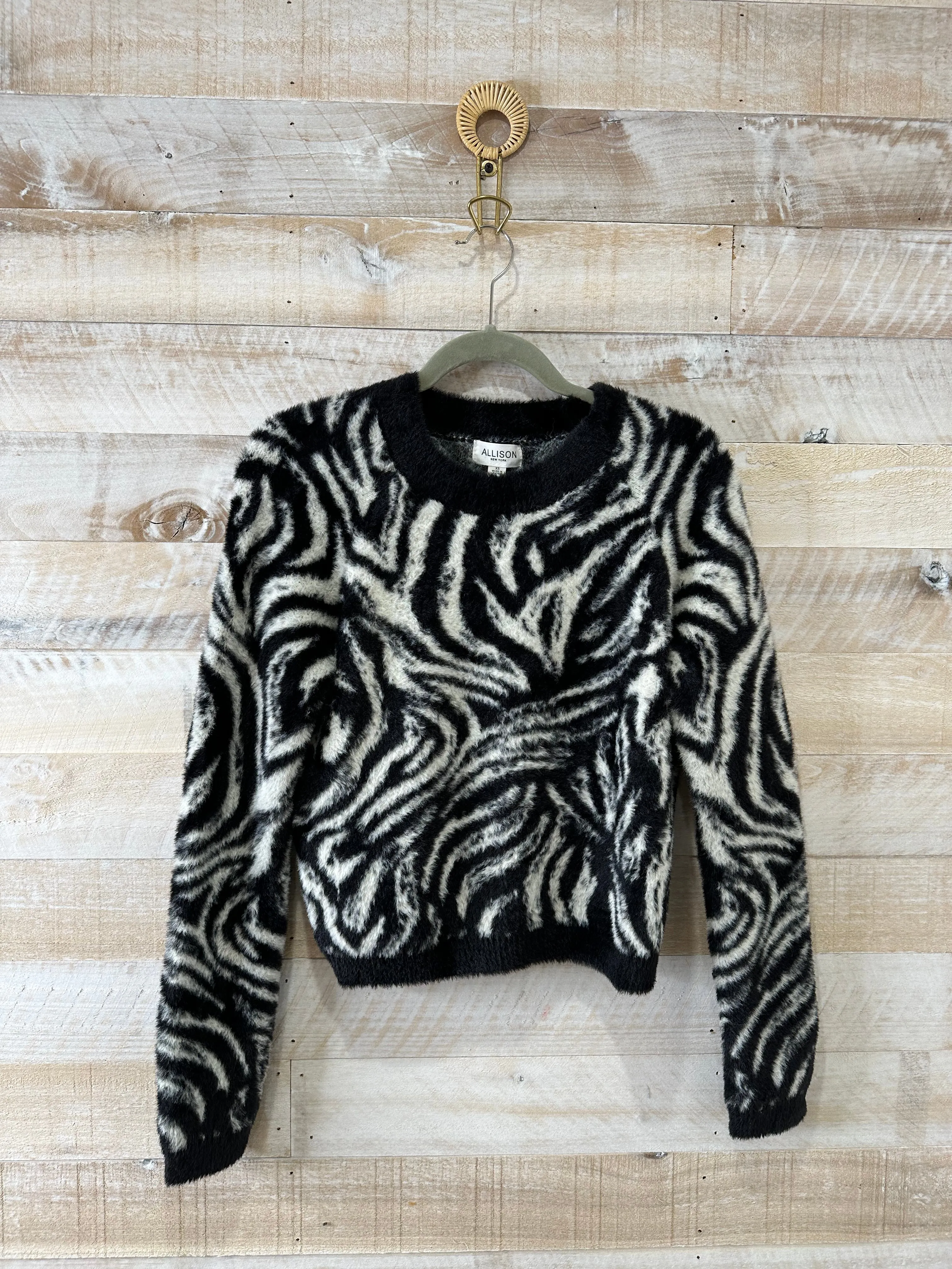 ALL Romi Sweater in Black & White Zebra