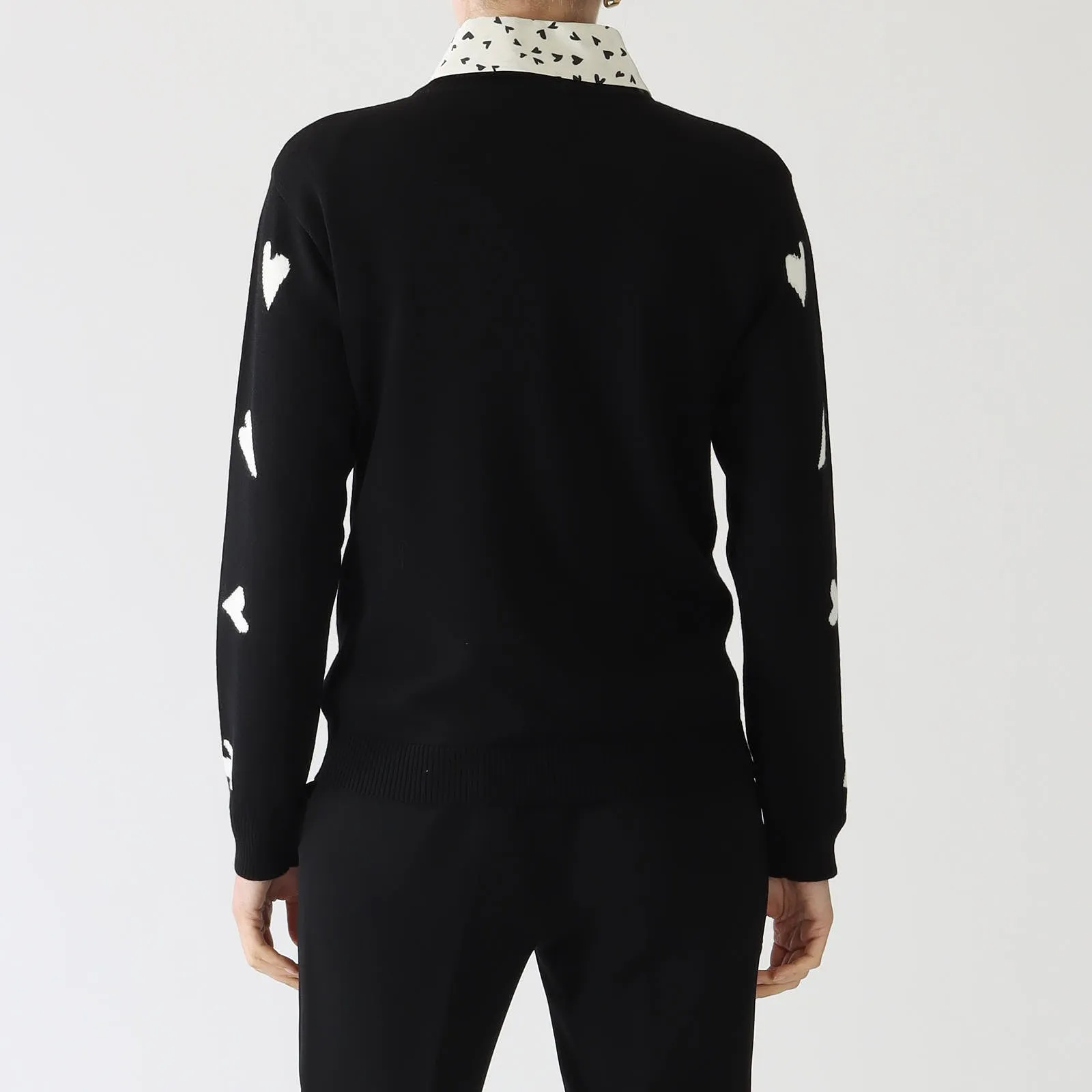 Black Arold Patterned Wool Sweater