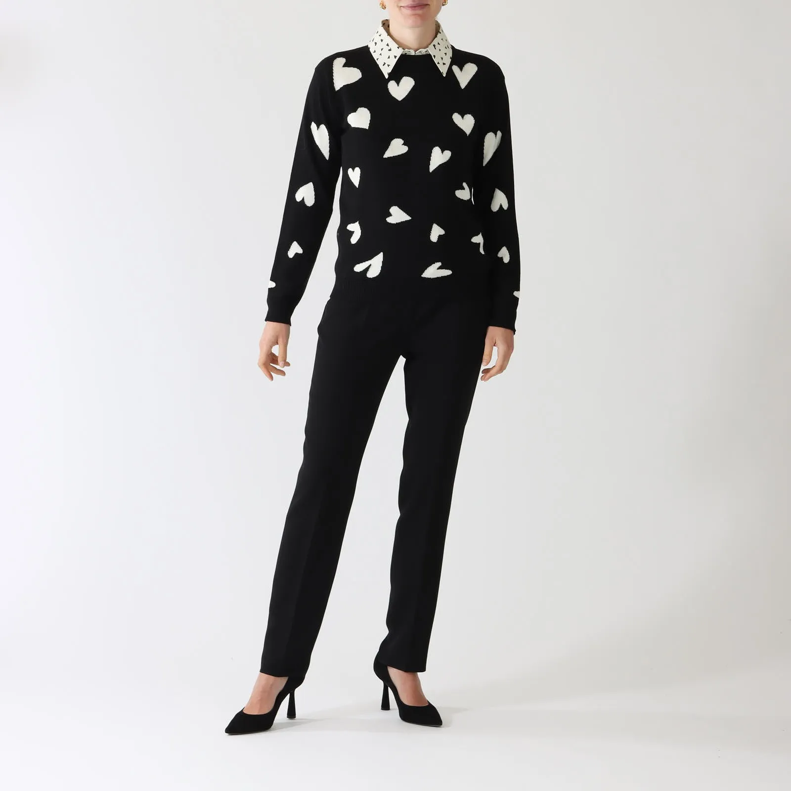 Black Arold Patterned Wool Sweater