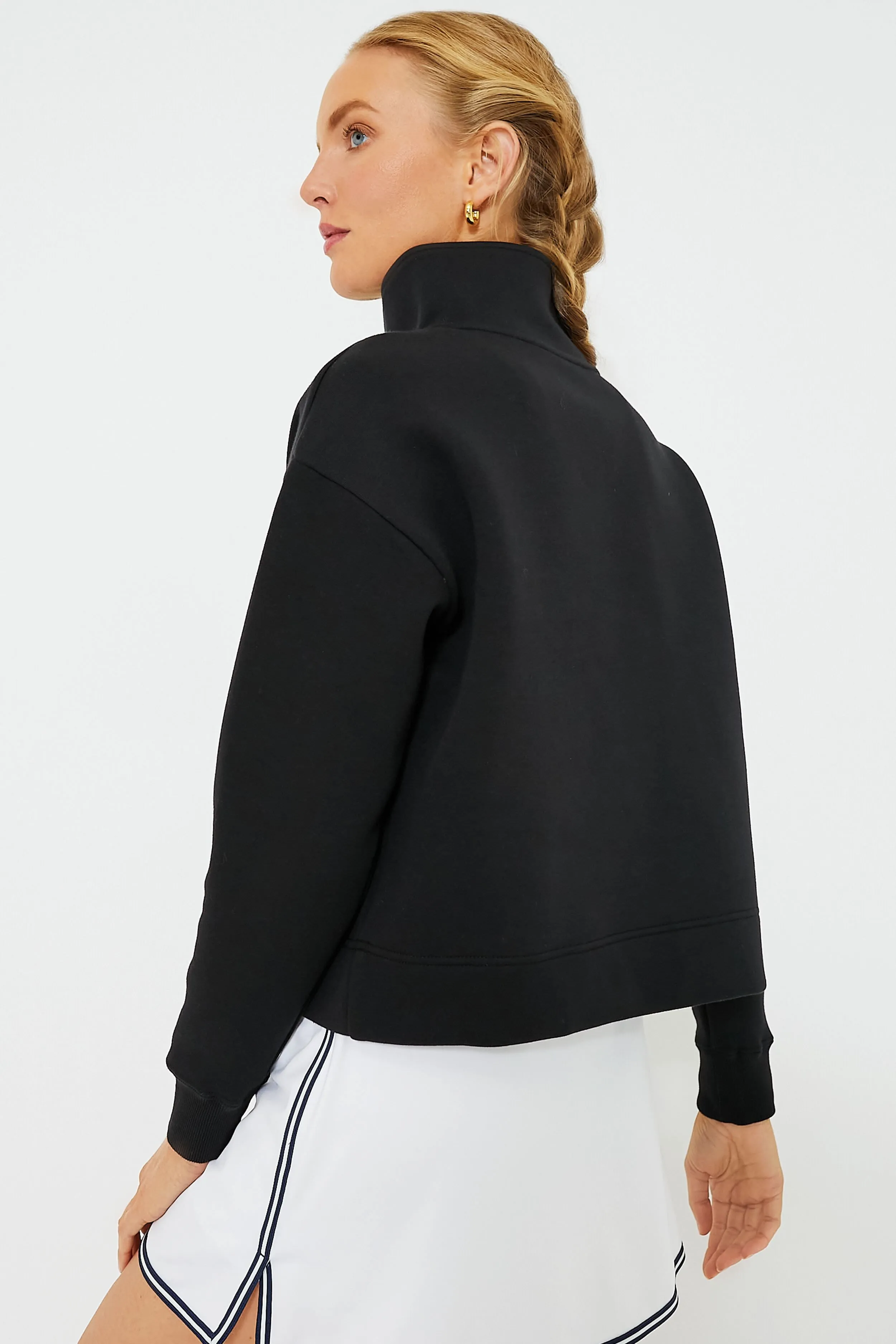 Black Snap Neck Bailey Pullover