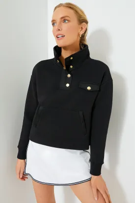 Black Snap Neck Bailey Pullover