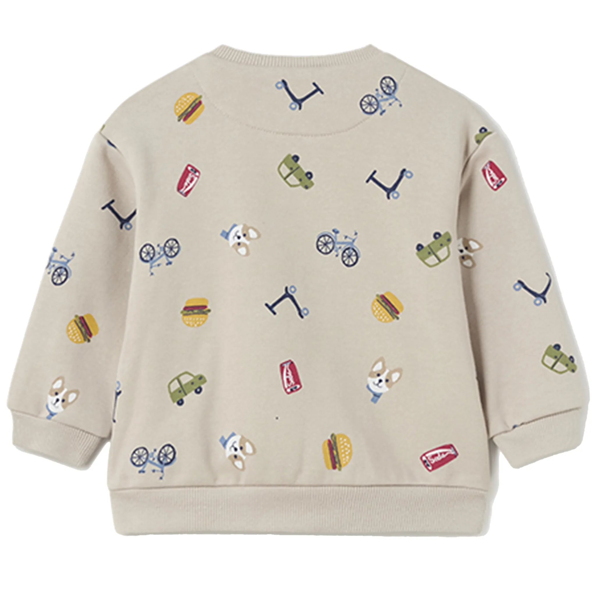 Boys Wheels Printed Pullover For Kids