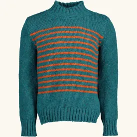 Breton Sweater – Teal and Orange – McConnell