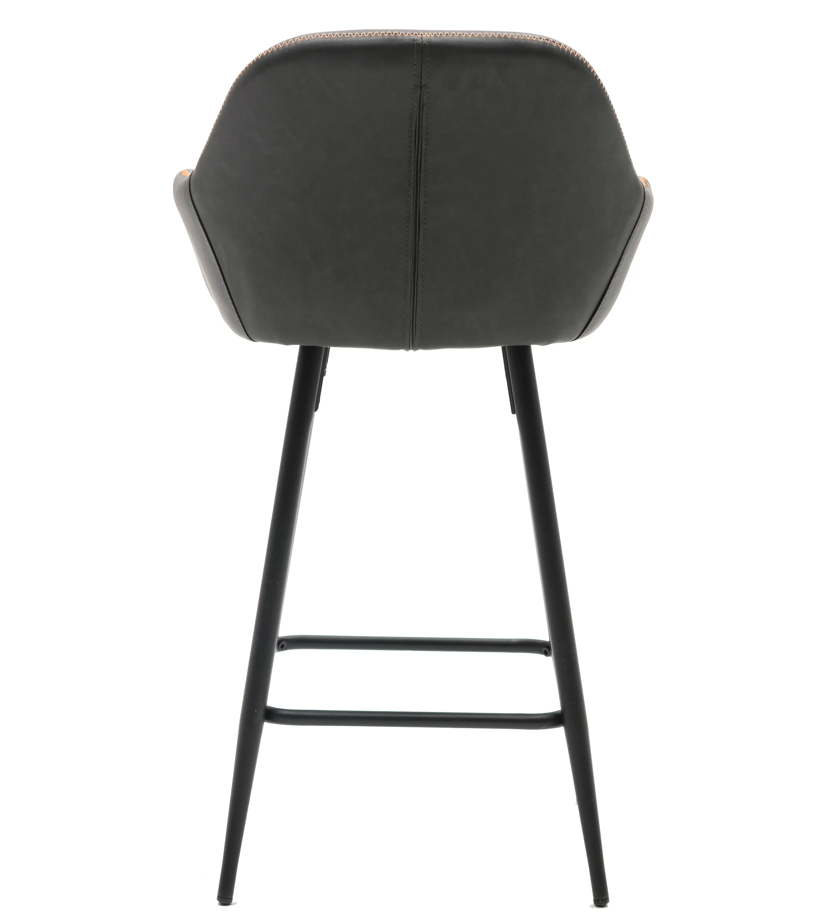 BTExpert Counter Height Barstools 25 inch Bucket Upholstered Dark Gray Accent Dining Bar One Chair