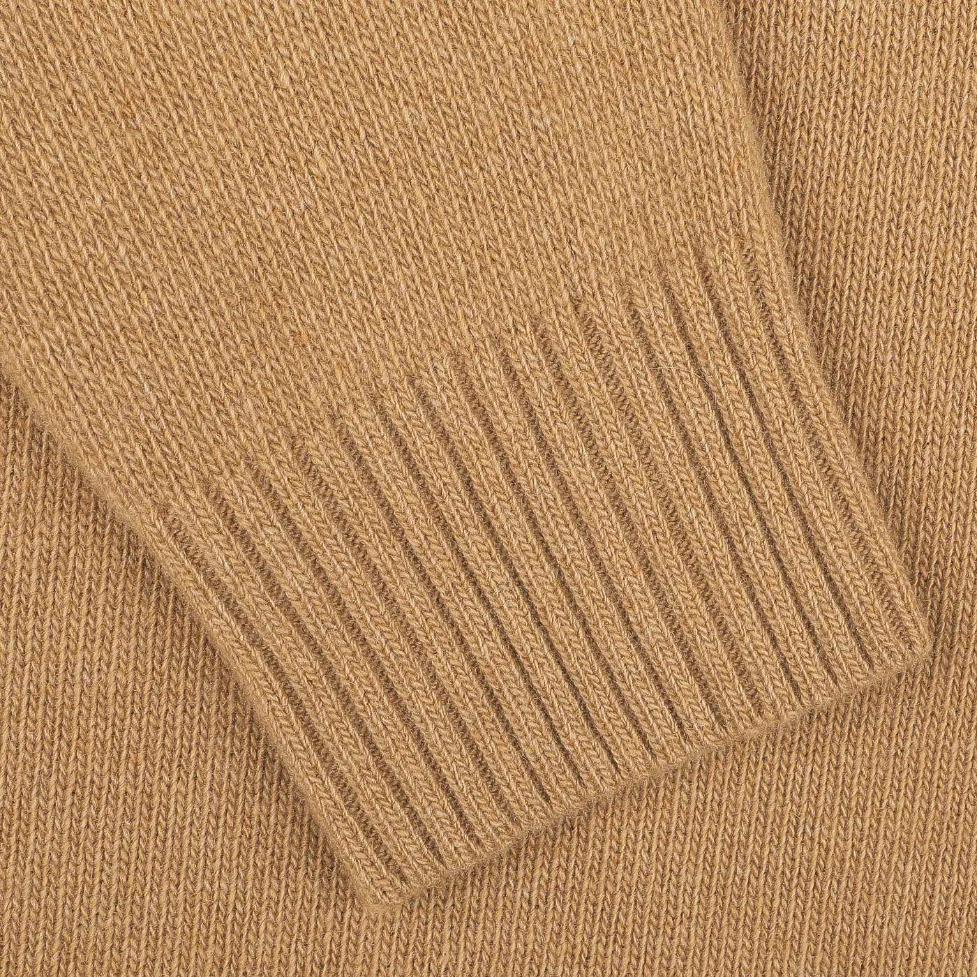 Camel Beige Heavy Wool Cashmere Rollneck