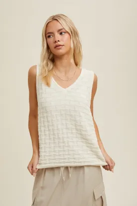 Candace Textured Sweater Tank