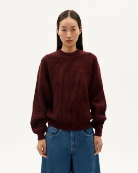 Carmen Wool Sweater Garnet