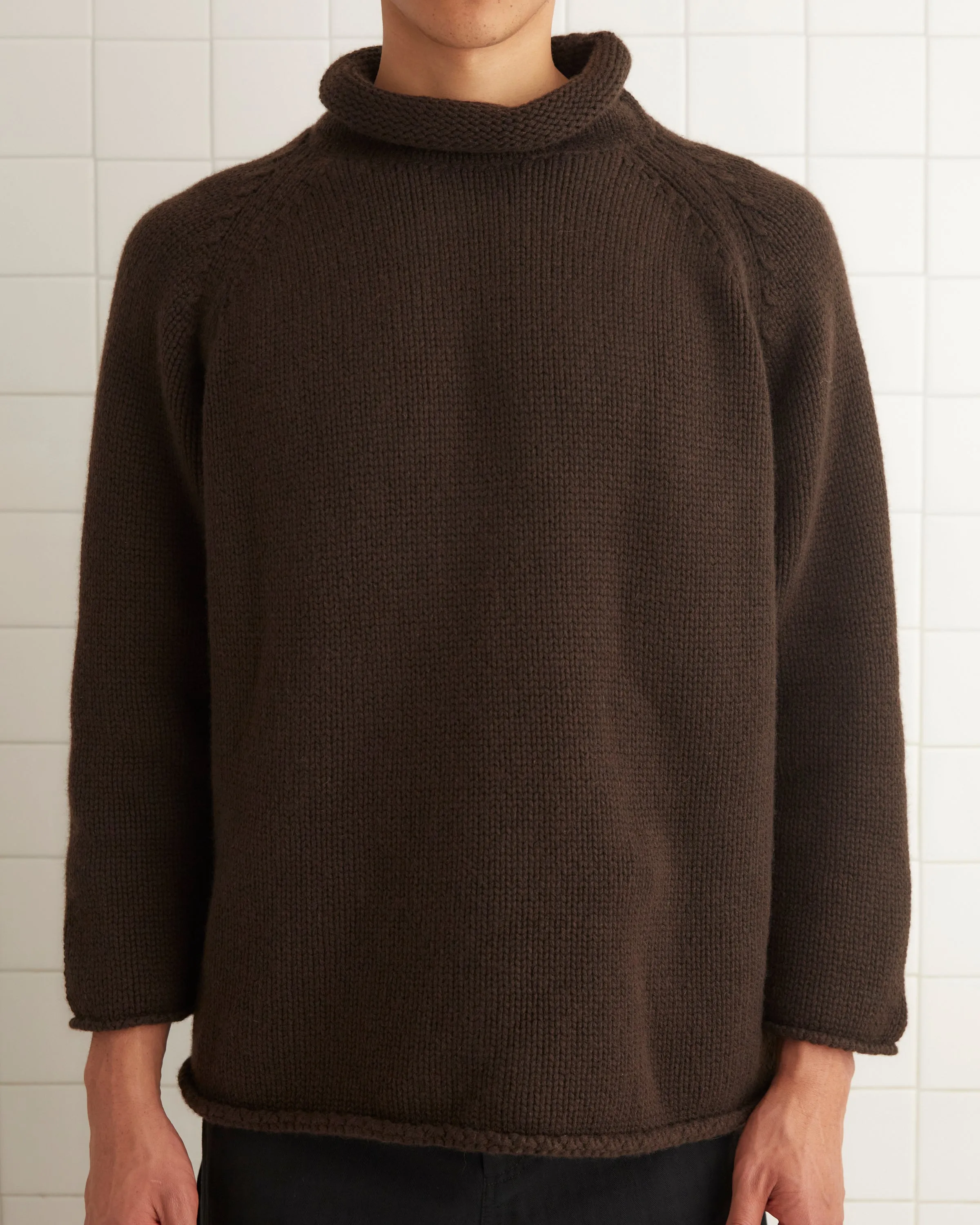 Cashmere Rollneck - Dark Brown