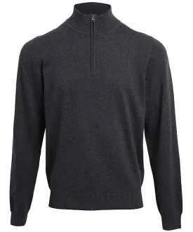 Charcoal - ¼ zip knitted sweater