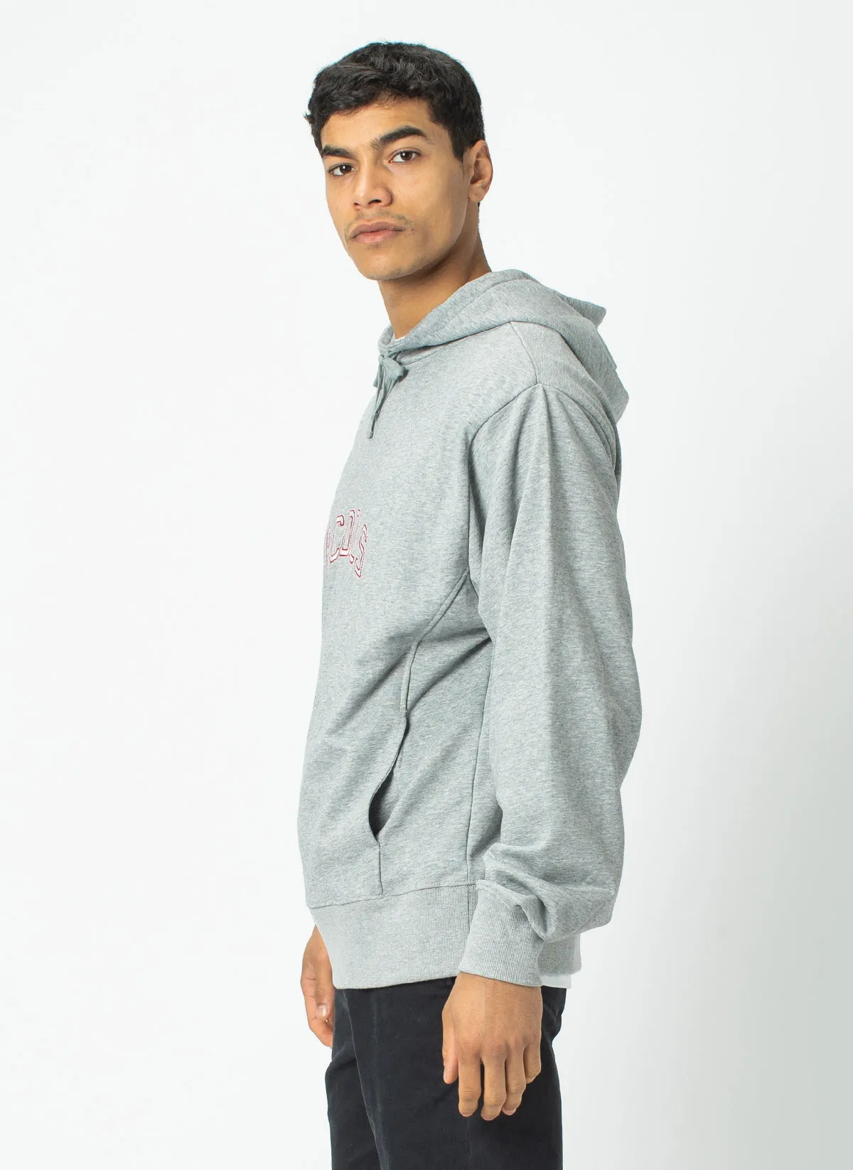 College Hood Sweatshirt Grey Melange