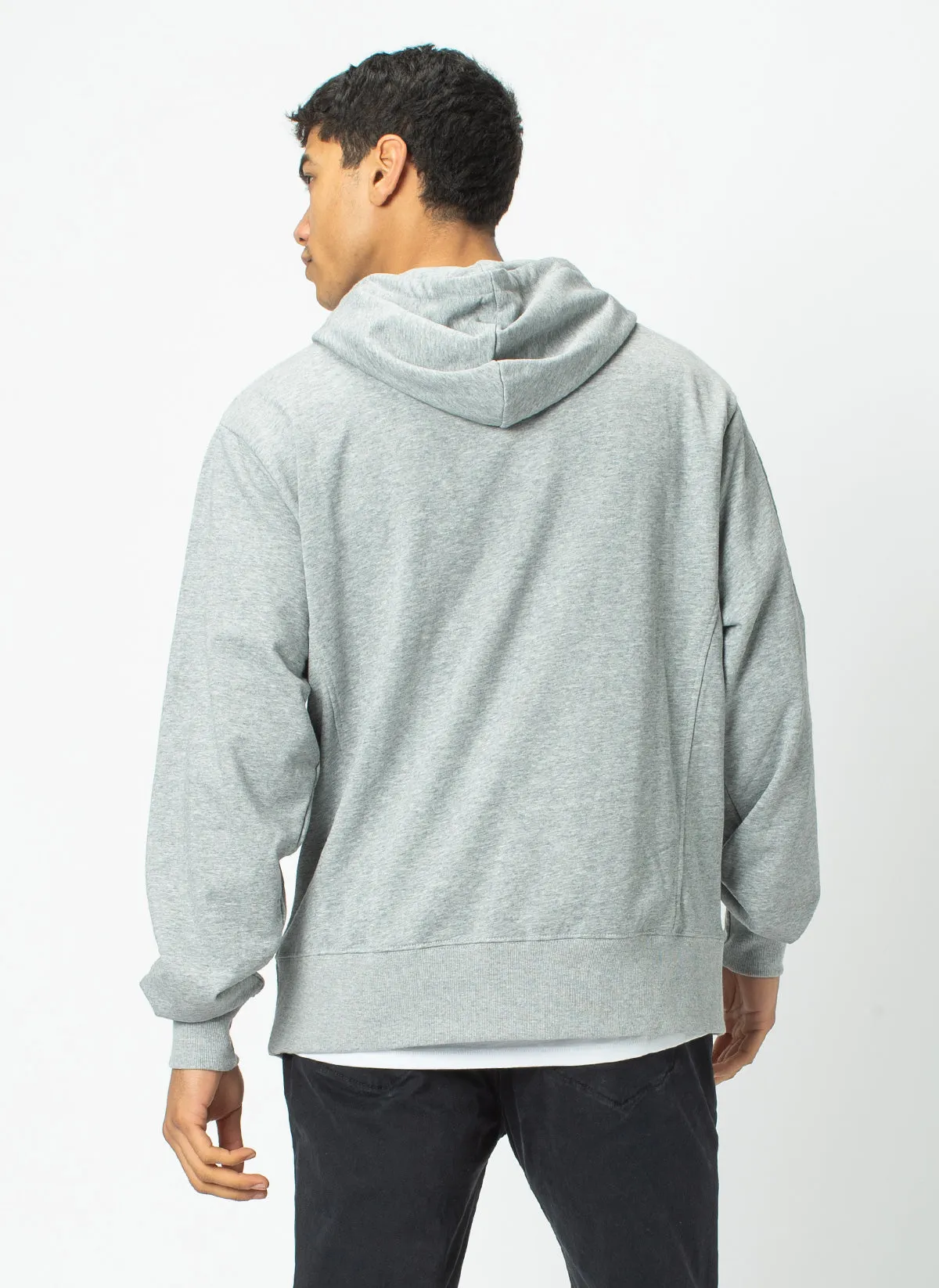 College Hood Sweatshirt Grey Melange