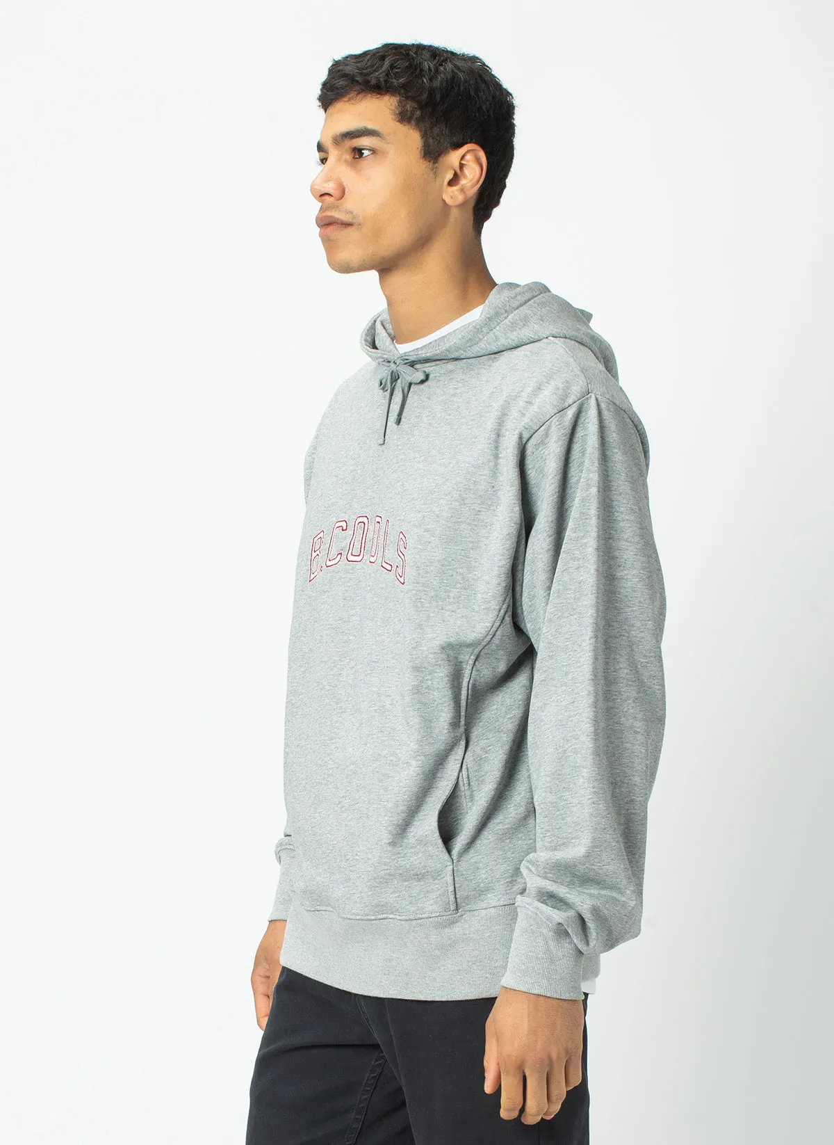 College Hood Sweatshirt Grey Melange