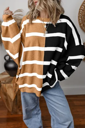 Colorblock Oversized Sweater