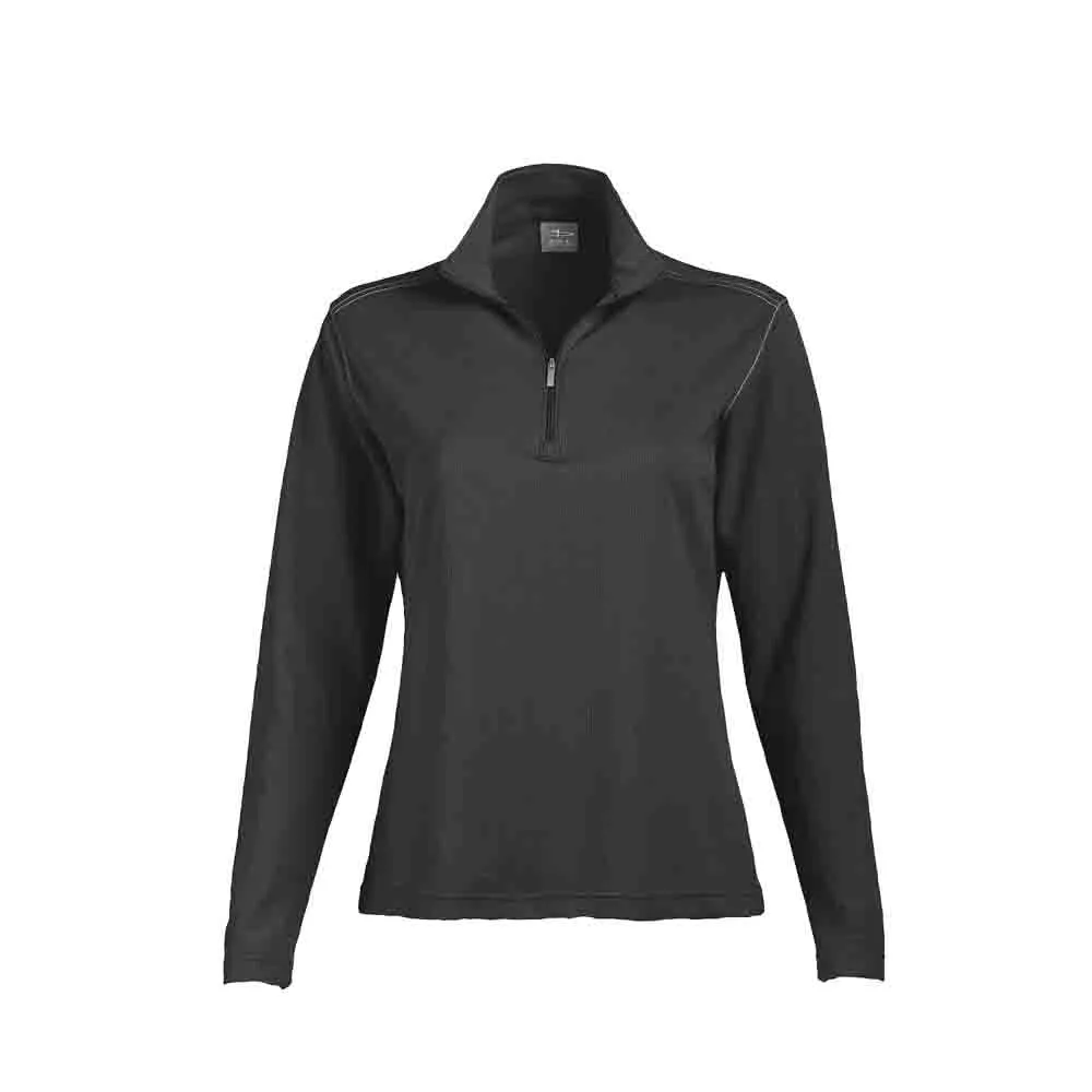 Contrast Stitch Quarter Zip Layering Pullover