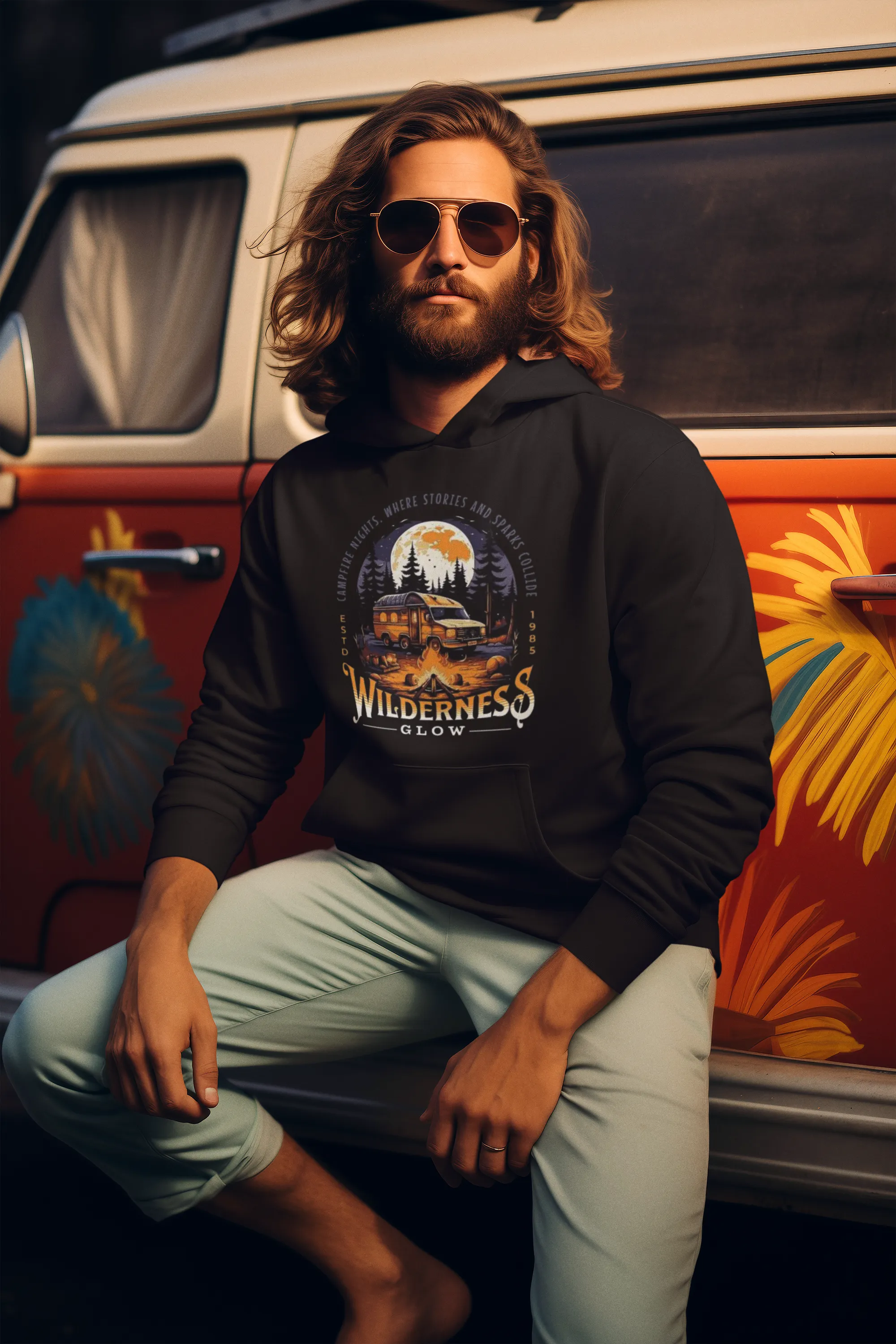 Cozy Warm campfire Pullover fleece Hoodie