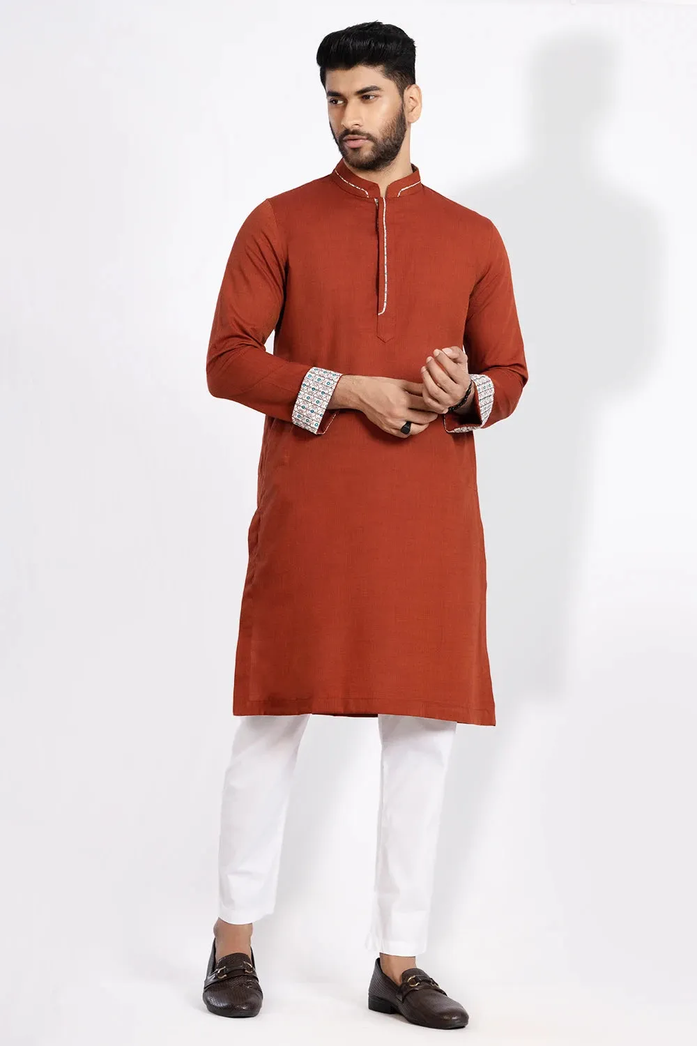 Cut & Sew Slim Fit Panjabi