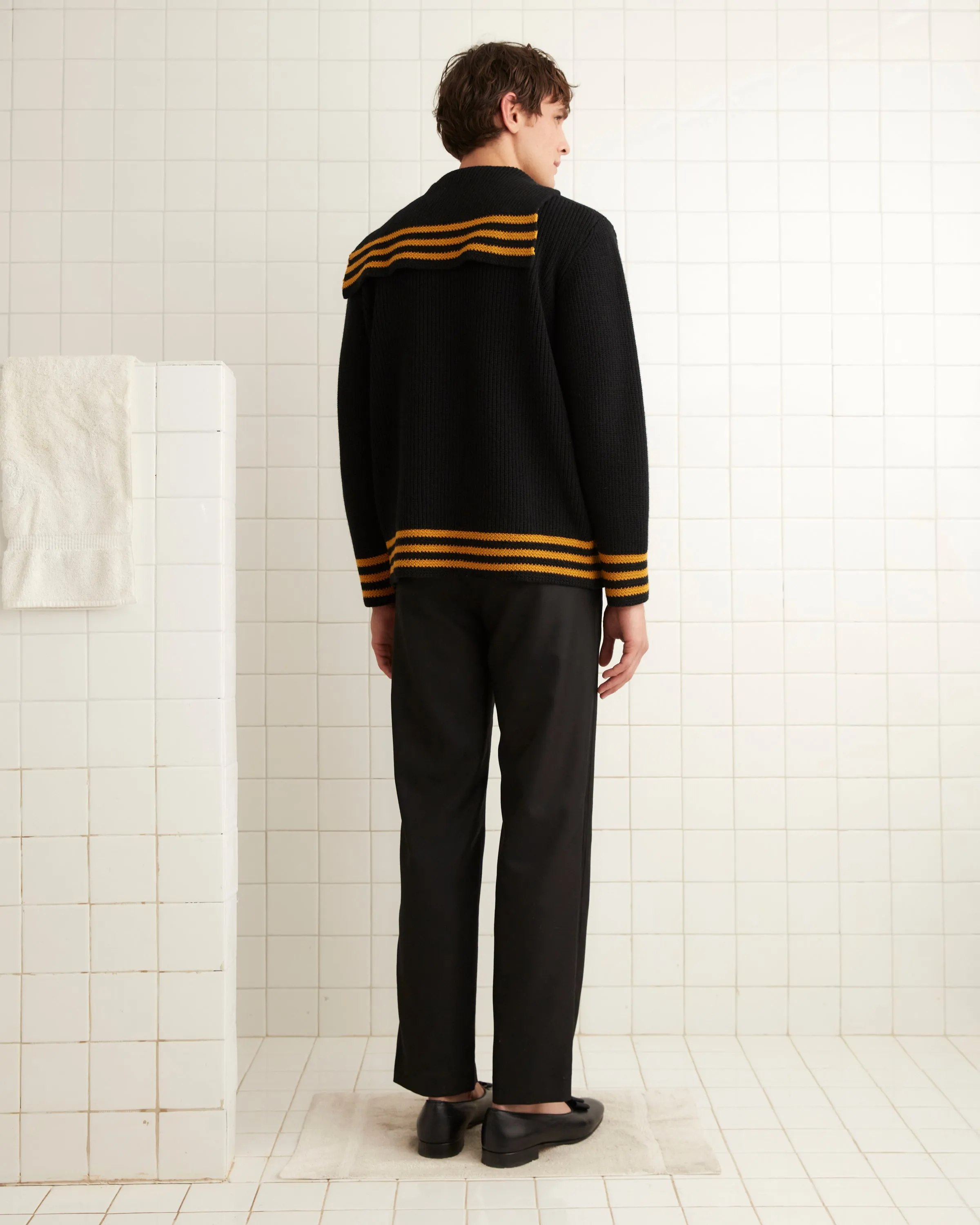 Deck Stripe Sweater - Black