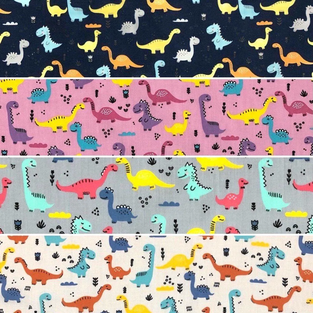 Dinosaurs Polycotton Fabric