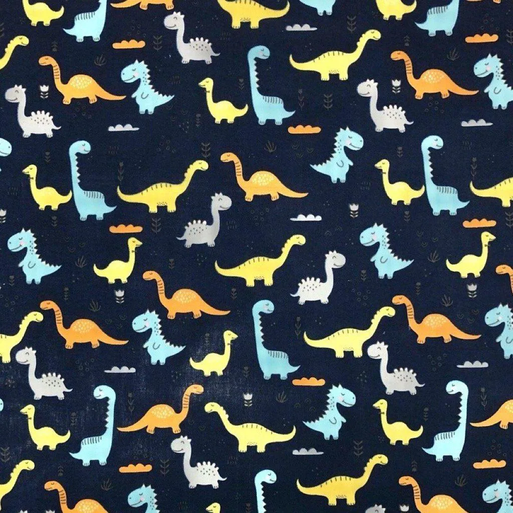 Dinosaurs Polycotton Fabric