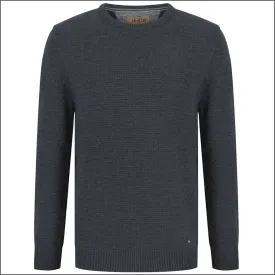 Drifter Blue Chunky Knit Crew Neck^