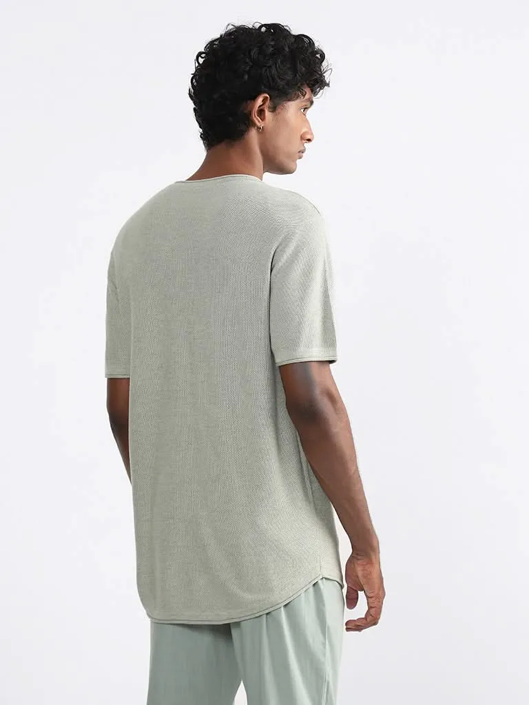 ETA Sage Self Pattern Cotton Slim-Fit T-Shirt