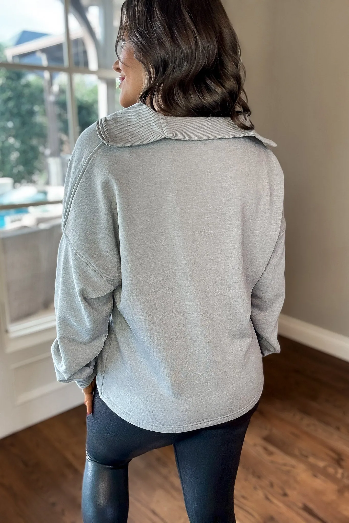 Feeling Alive Heather Grey Pullover