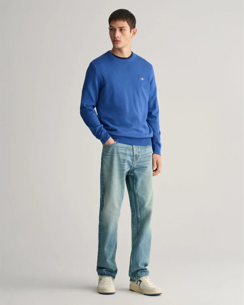 Gant Classic Cotton Crew Neck Sweater