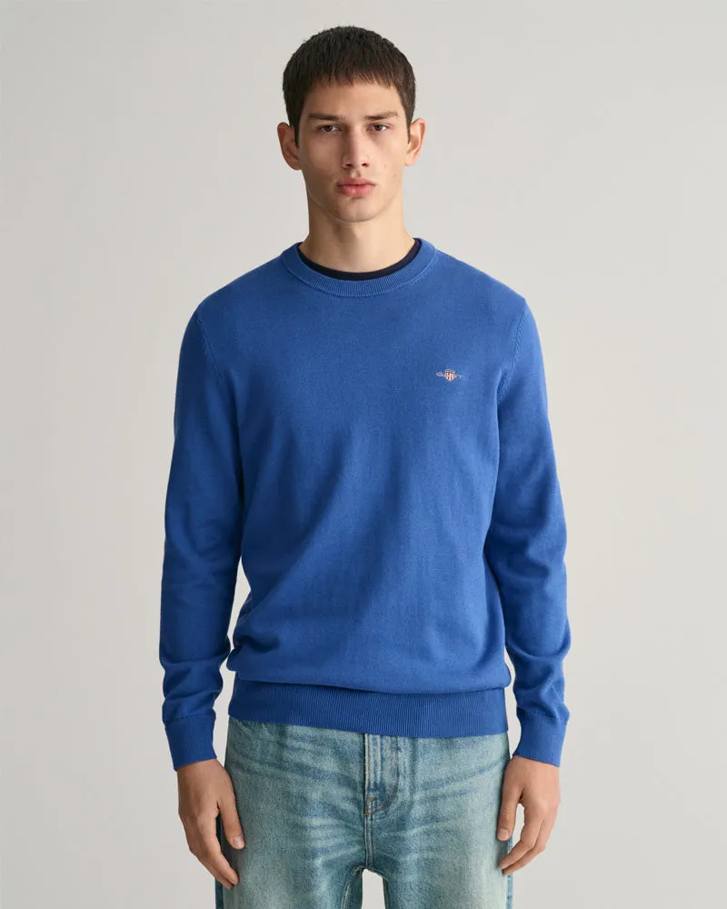 Gant Classic Cotton Crew Neck Sweater