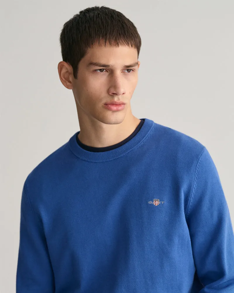 Gant Classic Cotton Crew Neck Sweater