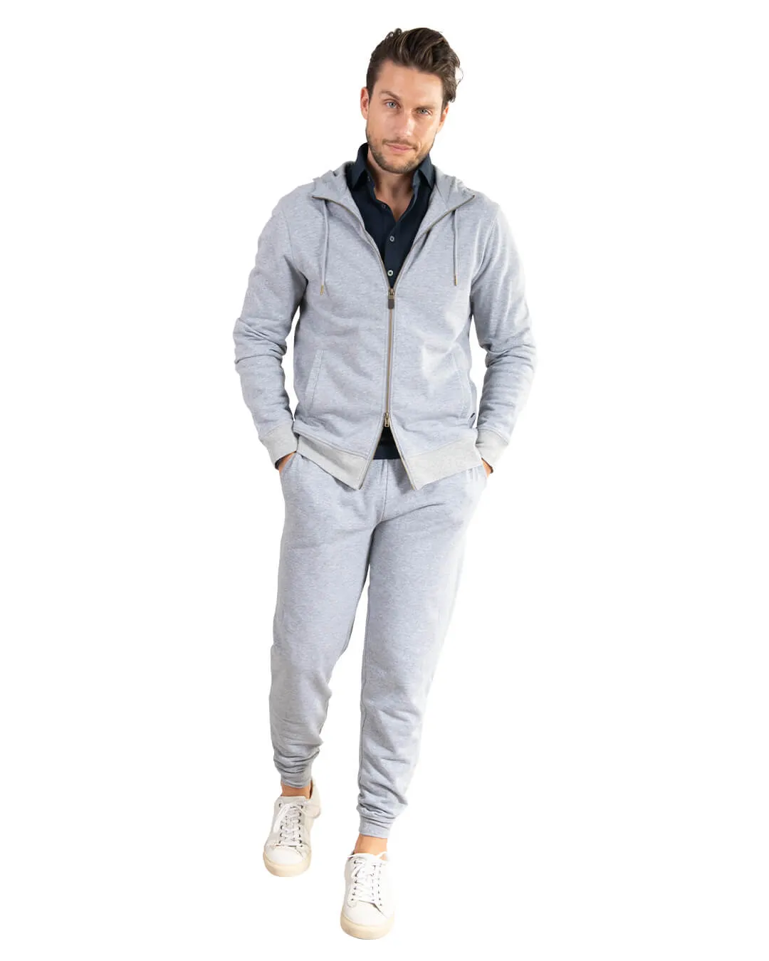 Grey Zip Through Hoodie