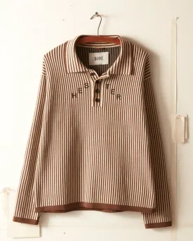 Hester Street Polo - Brown/Cream