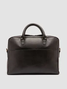 JEROME 002 - Black Leather Briefcase