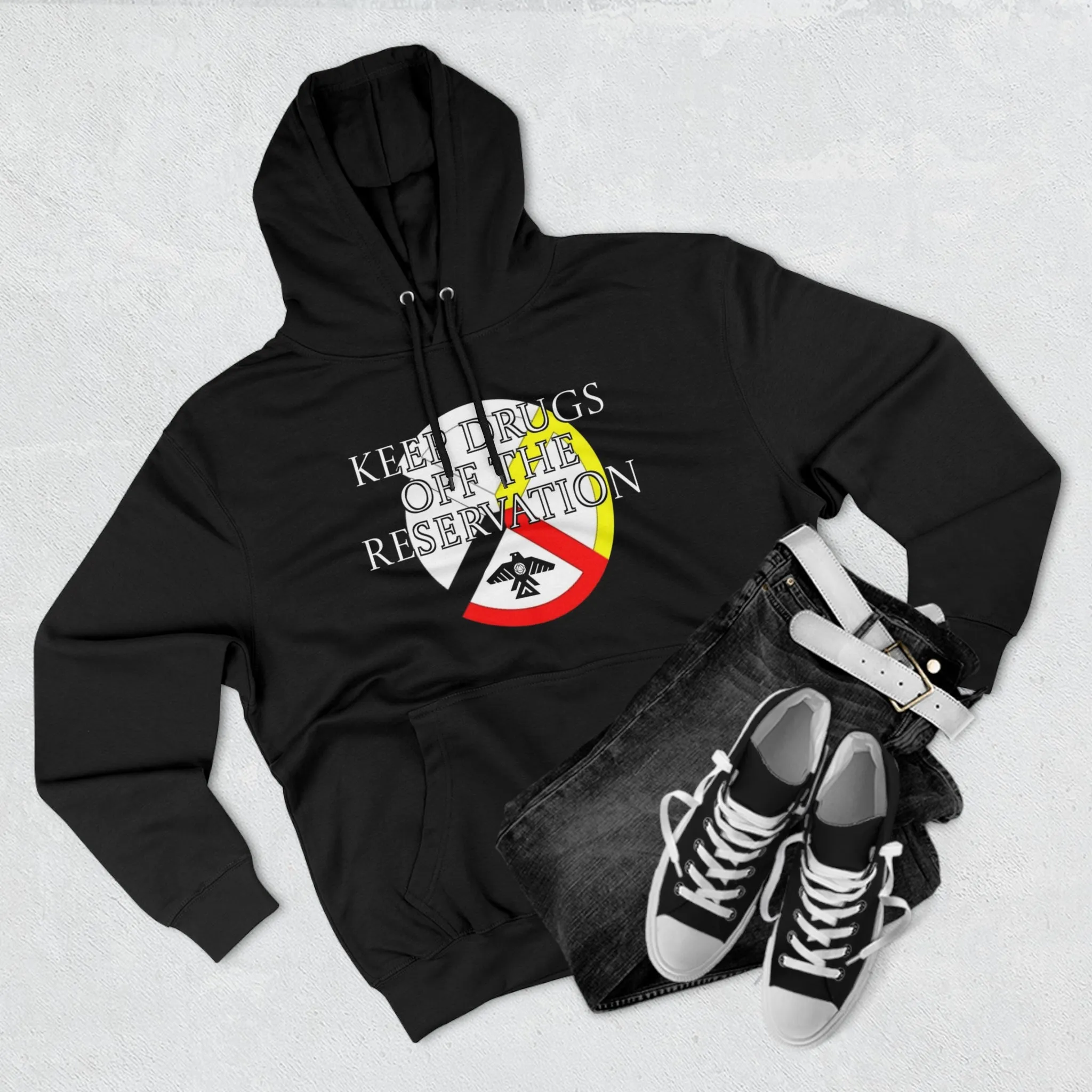 (Keep drugs off the Rez) Unisex Premium Pullover Hoodie