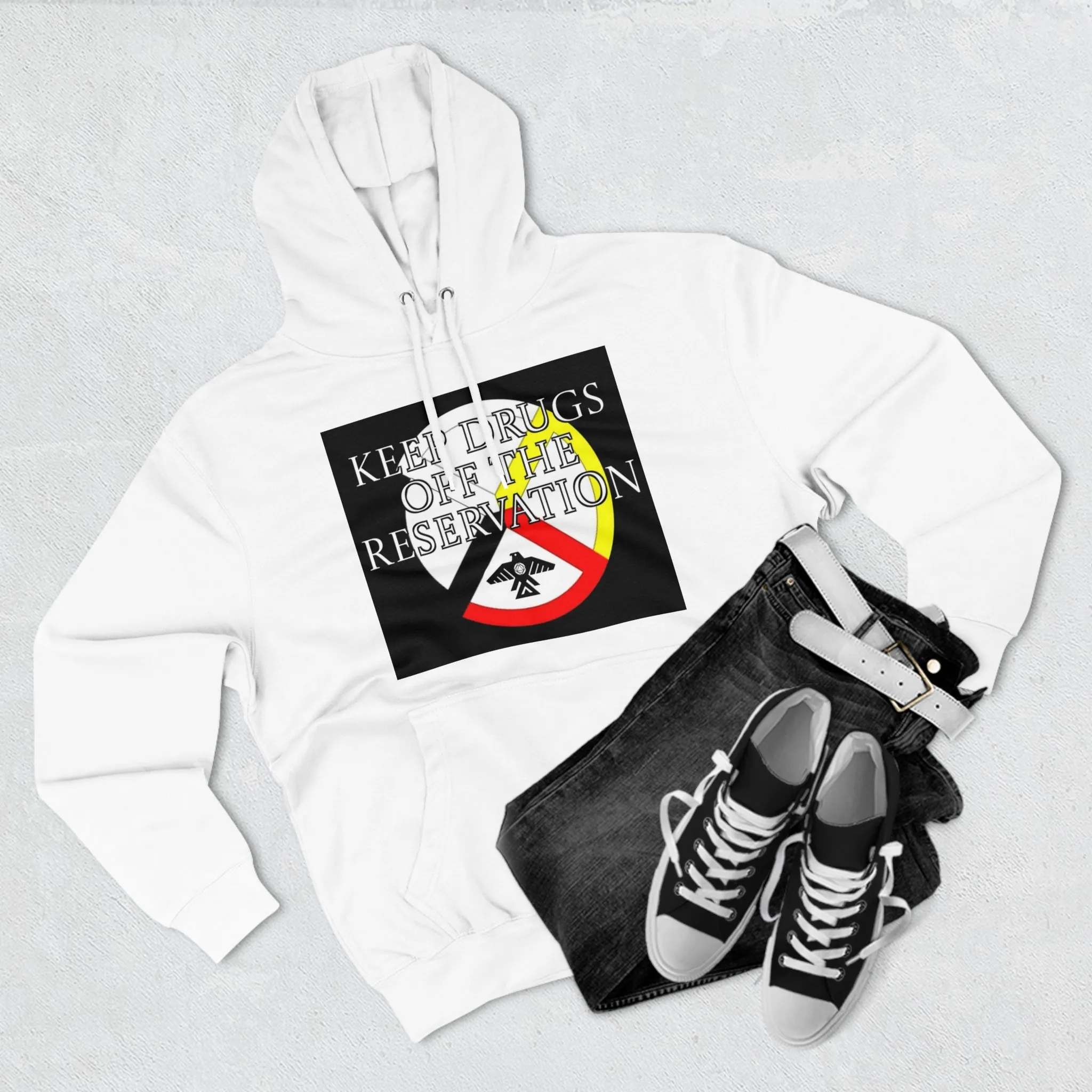 (Keep drugs off the Rez) Unisex Premium Pullover Hoodie