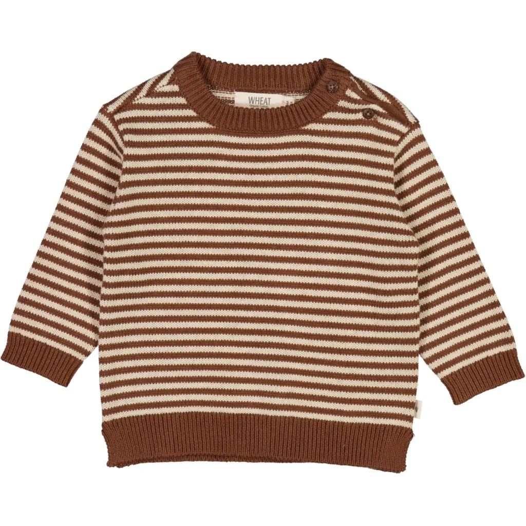 Knit Pullover Morgan - dry clay stripe