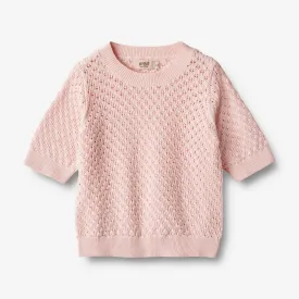 Knit Top S/S Alva - rose ballet