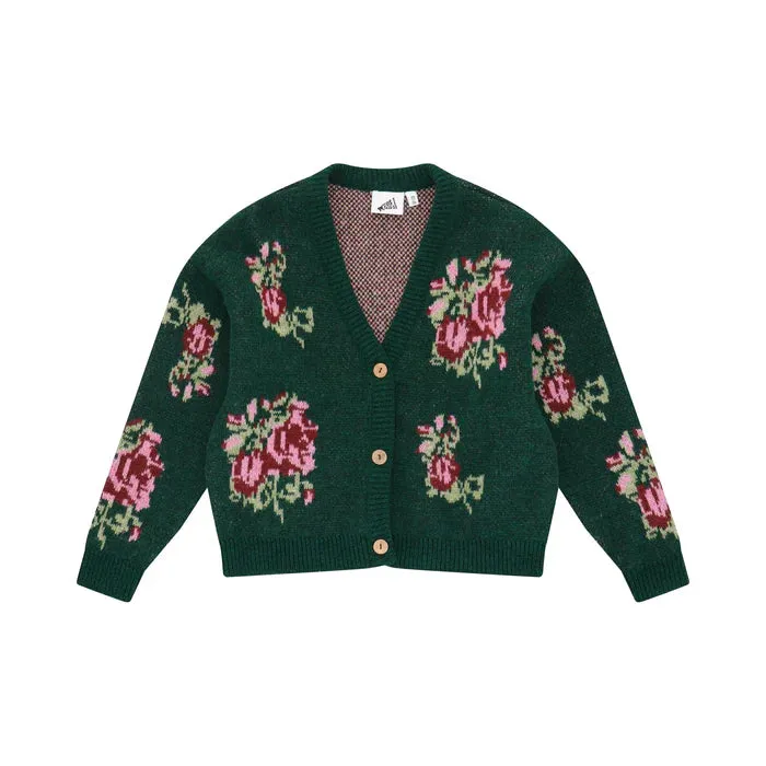 KNITWEAR CARDIGAN | FLORAL