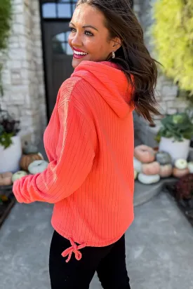 Live For The Frill Hot Coral Pullover