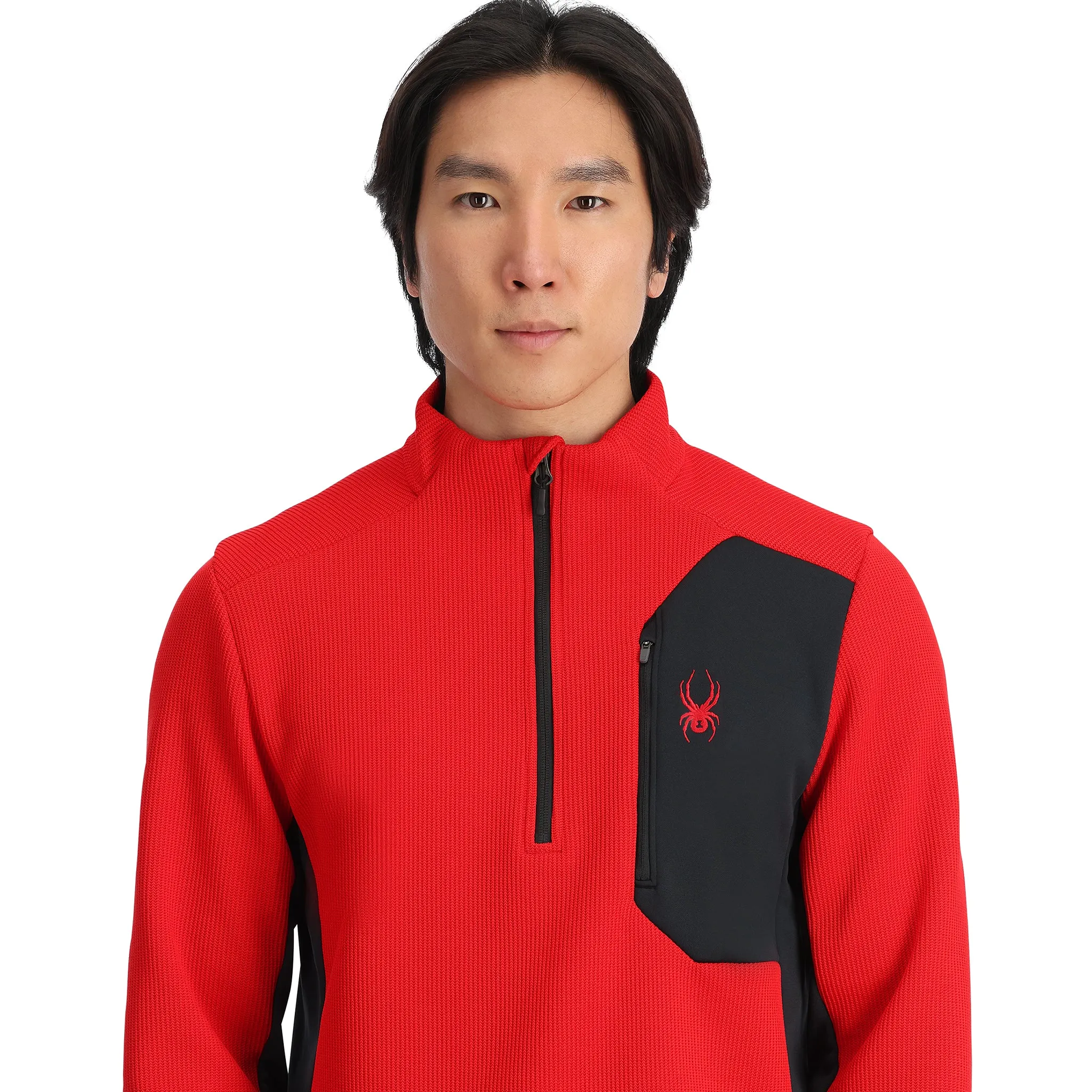 Mens Bandit Half Zip - Spyder Red