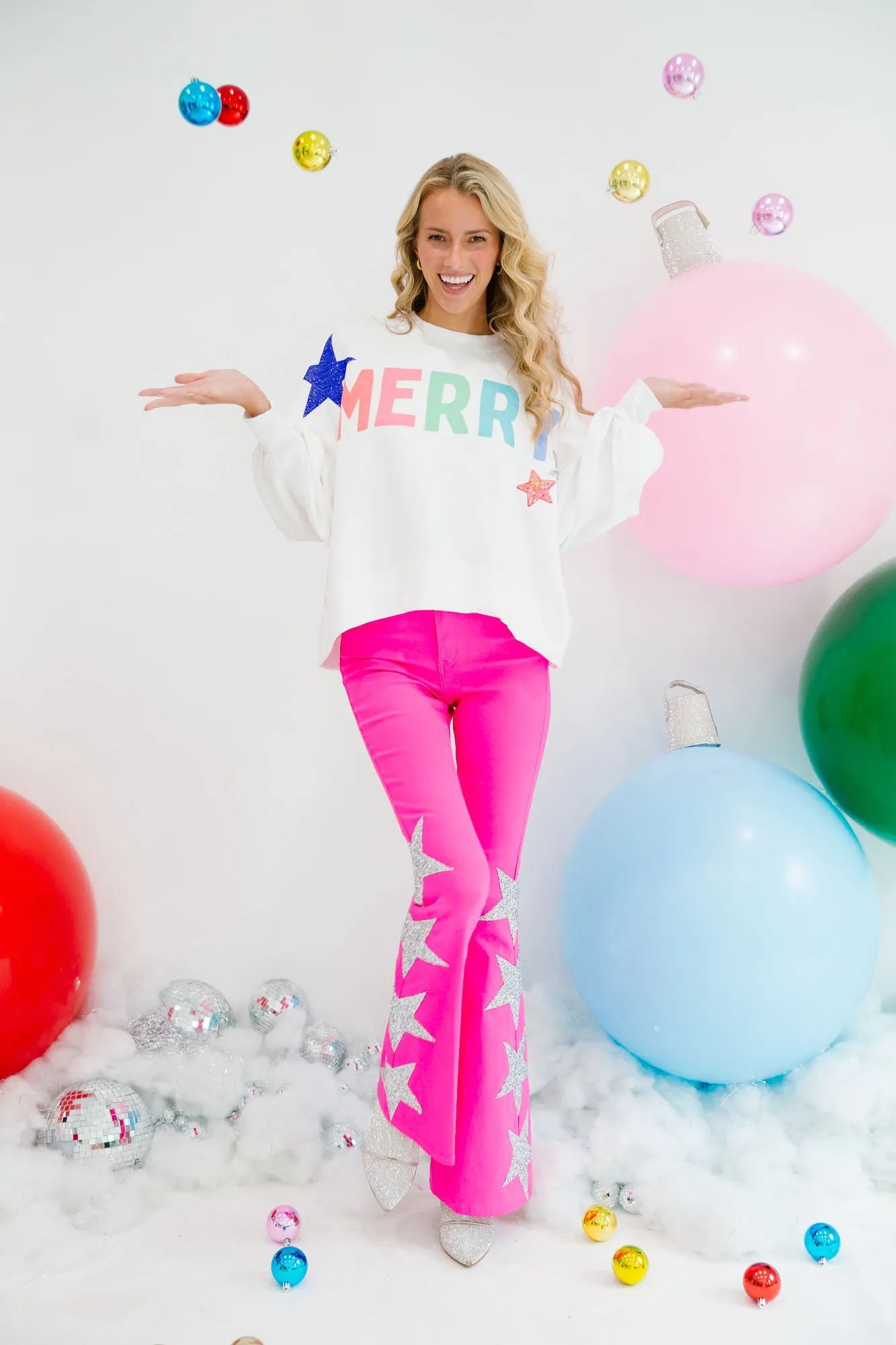 MERRY STAR WHITE PULLOVER