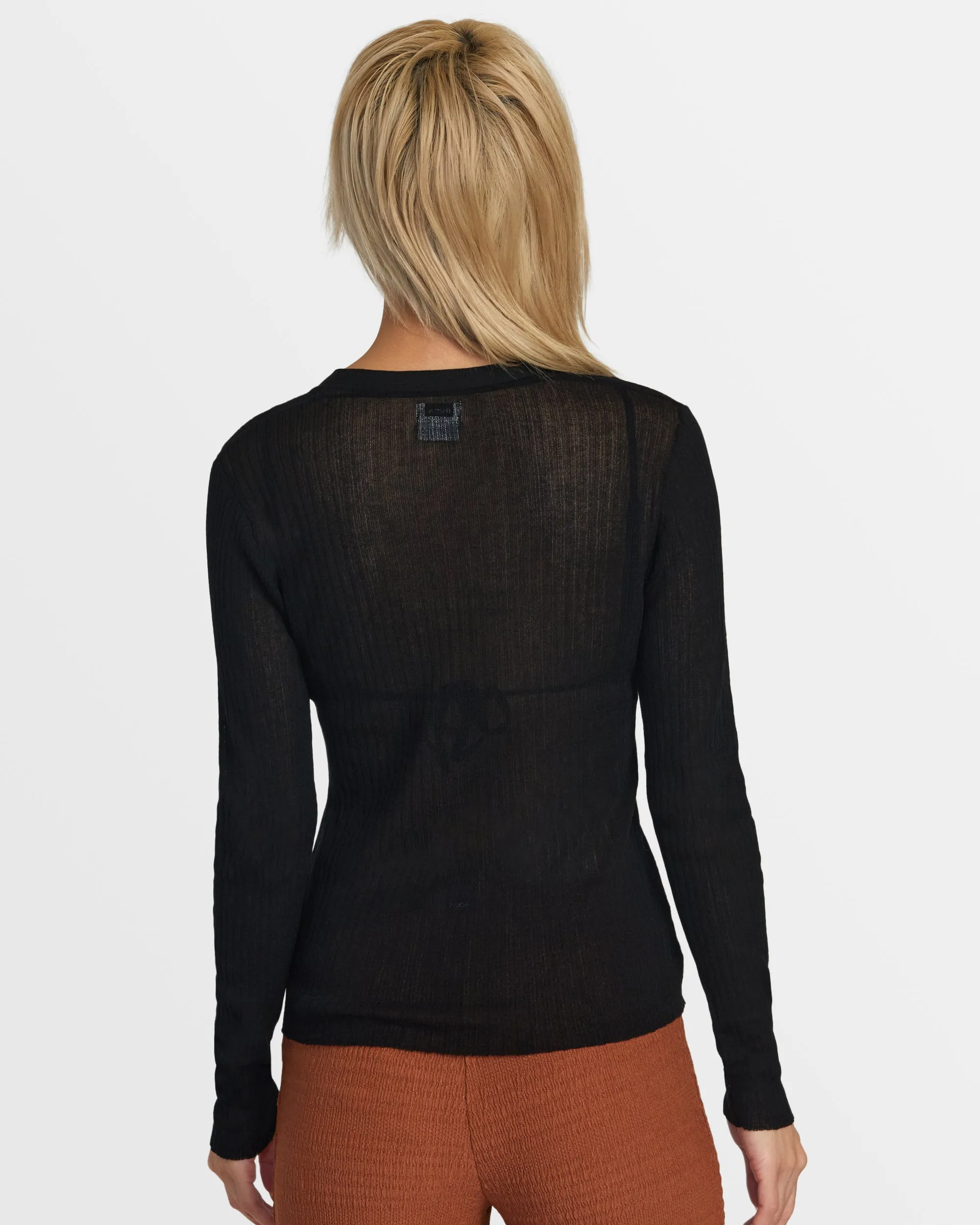 Morticia Sweater Top - Black