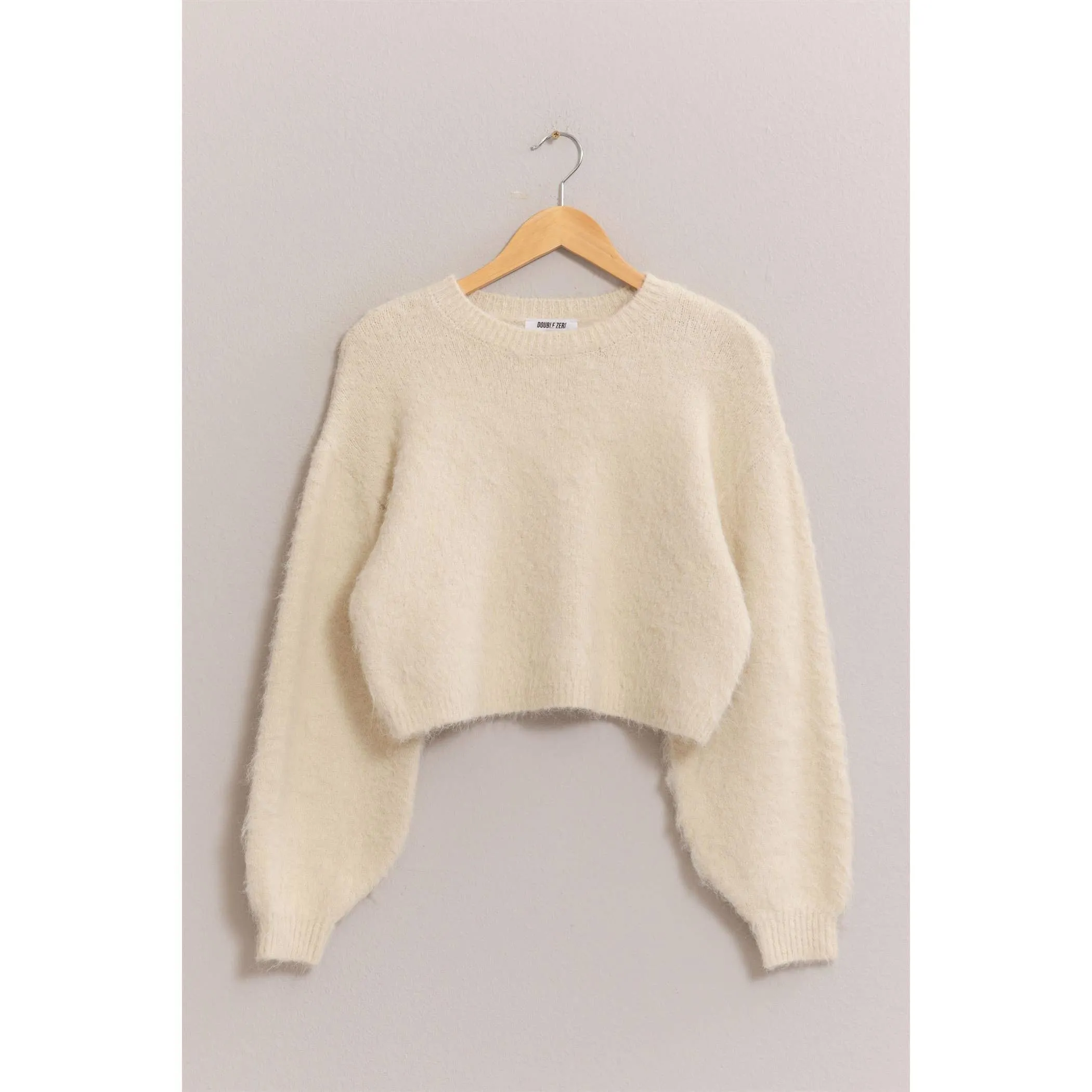 Nastia Wool Blend Cropped Sweater