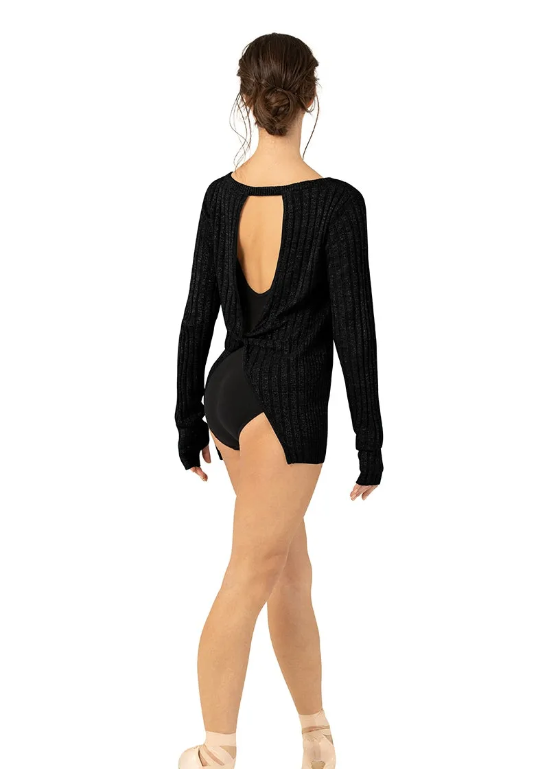 ON SALE Sahara Open Back Sweater (Black)