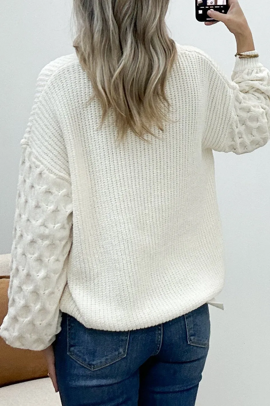 "Cozy Feels" Sweater (Ivory)