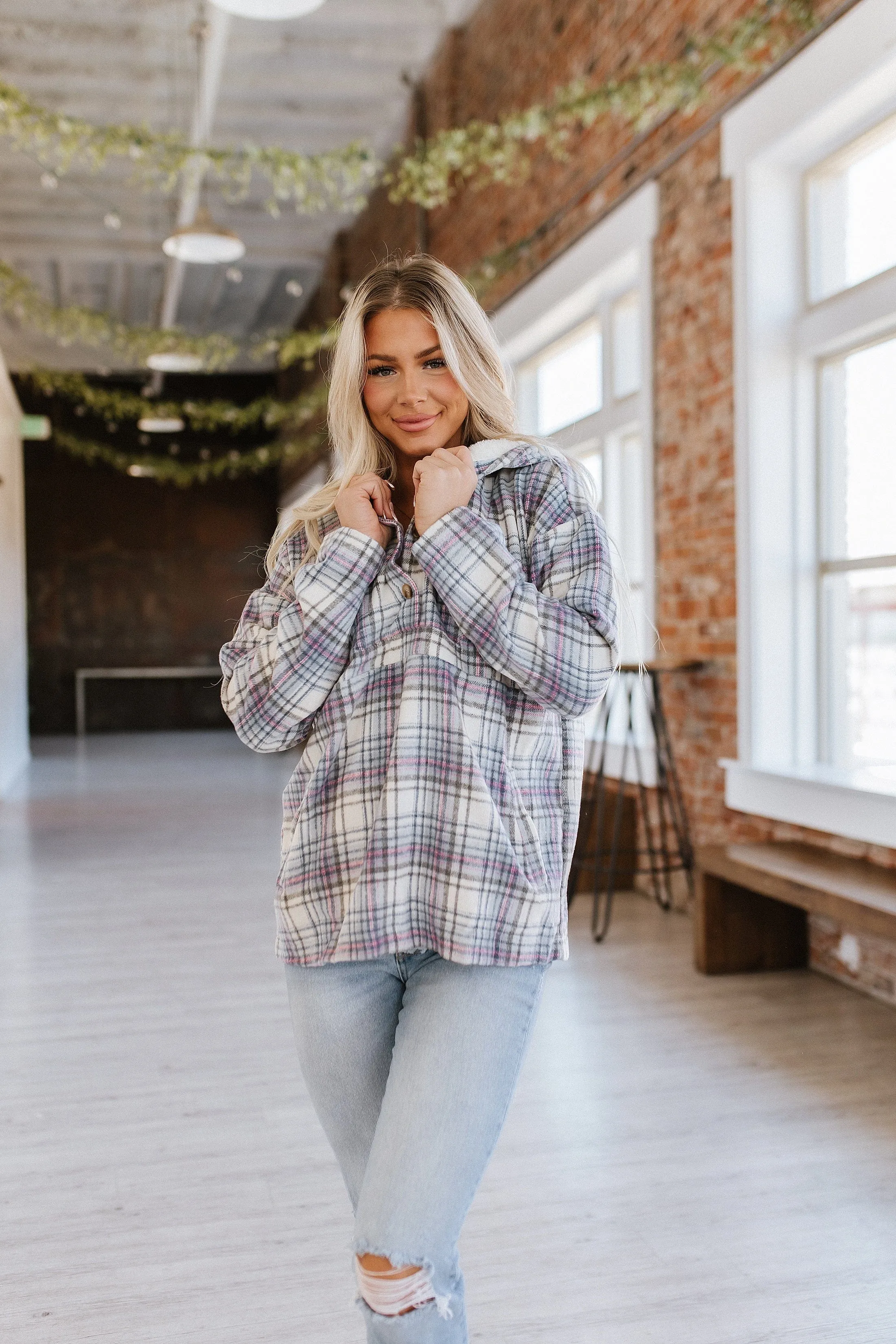 SALE - Lorelai Plaid Pullover Hoodie | Size Large