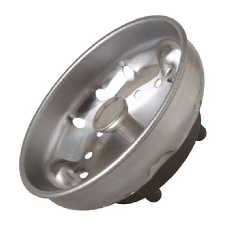 Sink Basket Strainer, Stainless Steel, Chrome