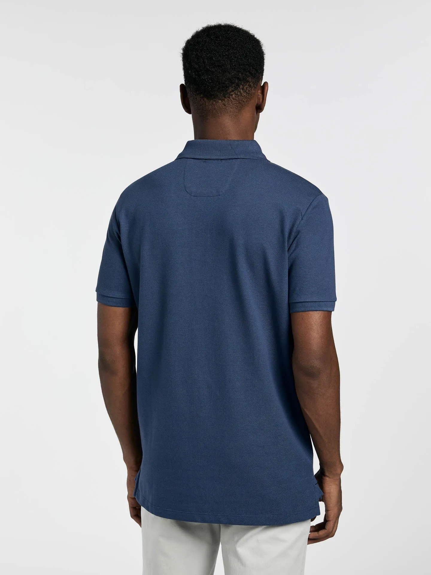 Slim fit piqué polo shirt