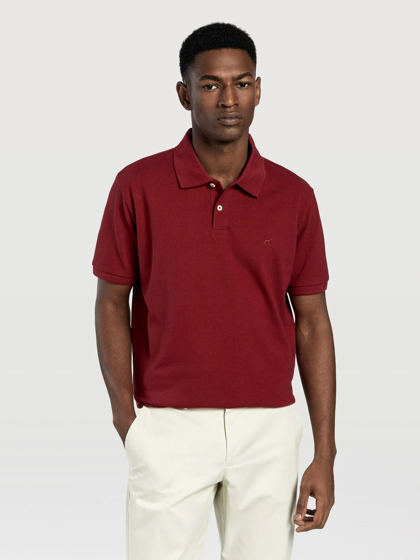 Slim fit piqué polo shirt