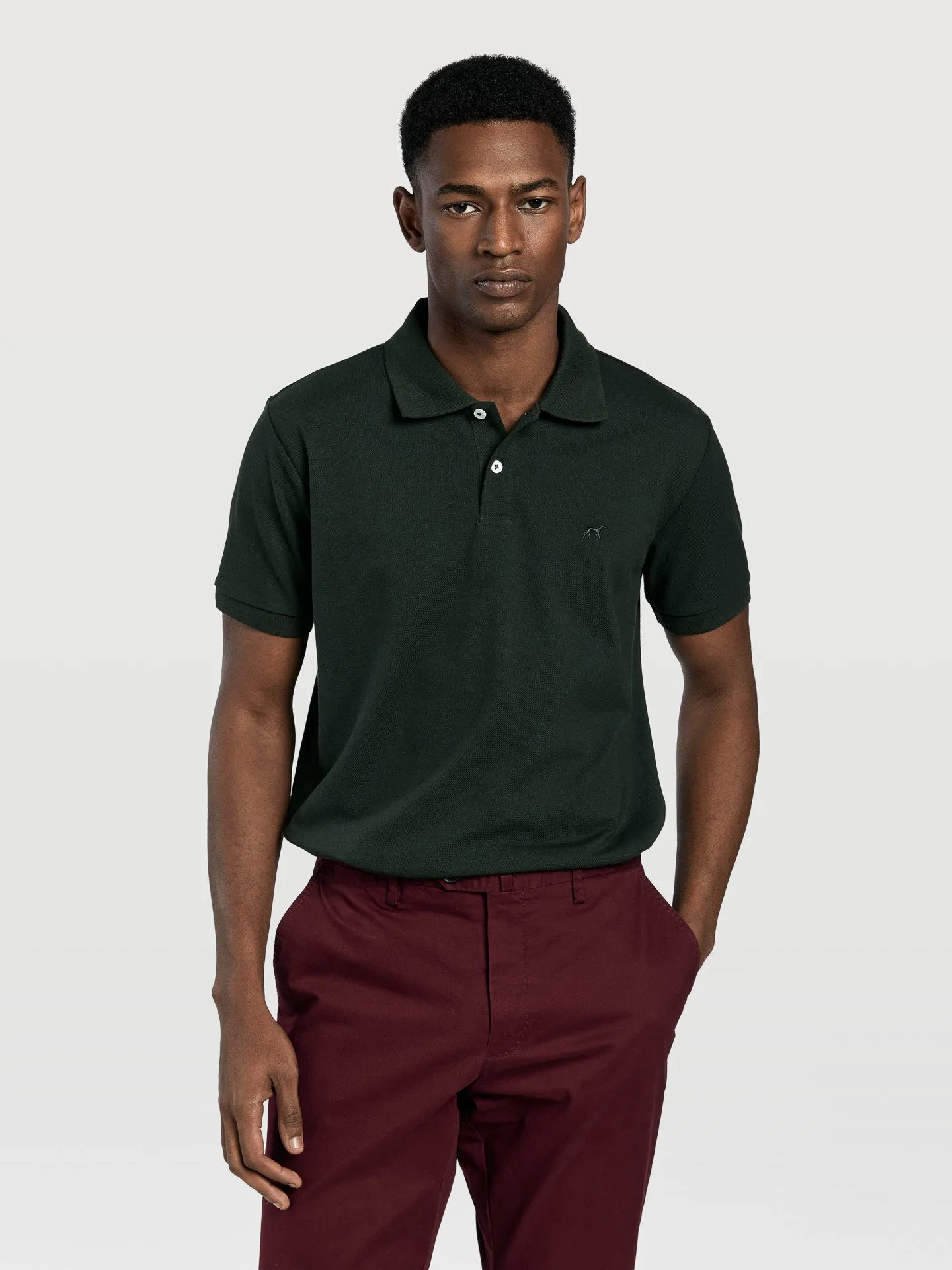 Slim fit piqué polo shirt